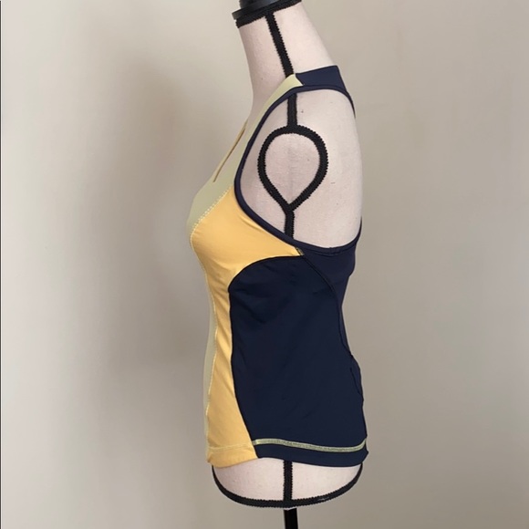 Lululemon Black and Yellow Cool Racerback Top 6 - Picture 3 of 8